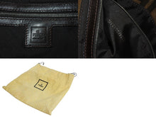 Load image into Gallery viewer, FENDI フェンディ マンマバケット ワンショルダーバッグ ズッカ柄 コットンキャンバス レザー ブラウン シルバー金具 美品 中古 4c076072