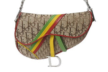 Load image into Gallery viewer, 新品同様 Christian Dior クリスチャンディオール サドルバッグ ハンドバッグ 01RU0074 ラスタカラー シルバー金具 04年 中古 4c076073