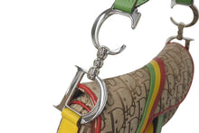 Load image into Gallery viewer, 新品同様 Christian Dior クリスチャンディオール サドルバッグ ハンドバッグ 01RU0074 ラスタカラー シルバー金具 04年 中古 4c076073