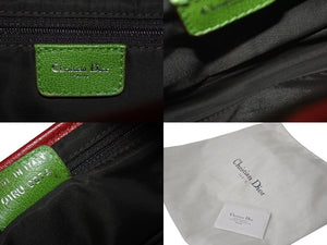 新品同様 Christian Dior クリスチャンディオール サドルバッグ ハンドバッグ 01RU0074 ラスタカラー シルバー金具 04年 中古 4c076073