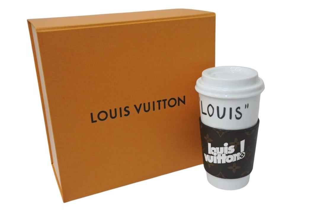 新品未使用 LOUIS VUITTON ルイヴィトン カップ ルイ タンブラー マグカップ 2021 モノグラム GI0653 ホワイト ブラウン 中古 4c076075