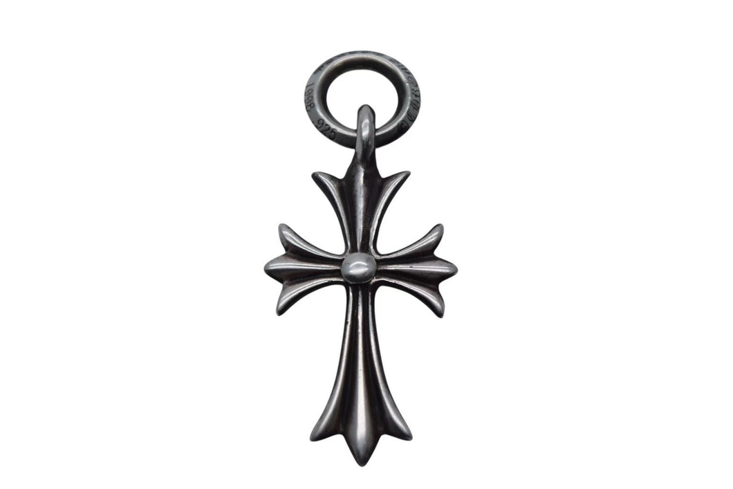 CHROME HEARTS クロムハーツ CH TINY CROSS タイニークロス チャーム ネックレス シルバー925 3.3g 美品 中古 4c076078