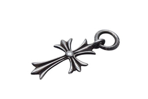 CHROME HEARTS クロムハーツ CH TINY CROSS タイニークロス チャーム ネックレス シルバー925 3.3g 美品 中古 4c076078