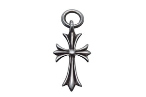 CHROME HEARTS クロムハーツ CH TINY CROSS タイニークロス チャーム ネックレス シルバー925 3.3g 美品 中古 4c076078