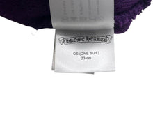 Load image into Gallery viewer, 極美品 CHROME HEARTS クロムハーツ ウールワッチキャップ ロゴ刺繍ビーニー ニットキャップ 帽子 パープル レッド 中古 4c076080
