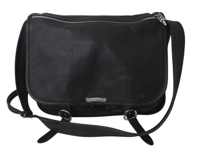 CHROME HEARTS クロムハーツ ソフト ショルダー メッセンジャー バッグ レザー ブラック 美品 中古 4c076082