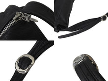 Load image into Gallery viewer, CHROME HEARTS クロムハーツ ソフト ショルダー メッセンジャー バッグ レザー ブラック 美品 中古 4c076082