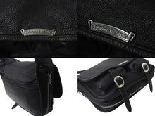 Load image into Gallery viewer, CHROME HEARTS クロムハーツ ソフト ショルダー メッセンジャー バッグ レザー ブラック 美品 中古 4c076082