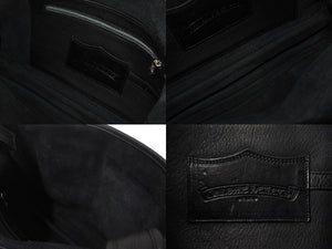 CHROME HEARTS クロムハーツ ソフト ショルダー メッセンジャー バッグ レザー ブラック 美品 中古 4c076082
