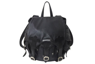 CHROME HEARTS クロムハーツ BSフレア バックパック リュック ガンスリンガー レザー シルバー925 ブラック 美品 中古 4c076086