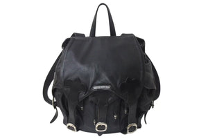 CHROME HEARTS クロムハーツ BSフレア バックパック リュック ガンスリンガー レザー シルバー925 ブラック 美品 中古 4c076086