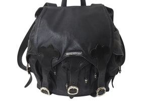 CHROME HEARTS クロムハーツ BSフレア バックパック リュック ガンスリンガー レザー シルバー925 ブラック 美品 中古 4c076086