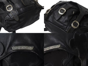 CHROME HEARTS クロムハーツ BSフレア バックパック リュック ガンスリンガー レザー シルバー925 ブラック 美品 中古 4c076086