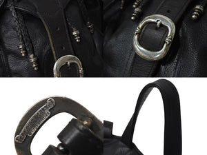 CHROME HEARTS クロムハーツ BSフレア バックパック リュック ガンスリンガー レザー シルバー925 ブラック 美品 中古 4c076086