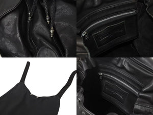 CHROME HEARTS クロムハーツ BSフレア バックパック リュック ガンスリンガー レザー シルバー925 ブラック 美品 中古 4c076086