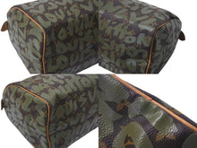 Load image into Gallery viewer, 極美品 LOUIS VUITTON ルイヴィトン ハンドバッグ スピーディ30 モノグラムグラフィティ カーキ M92194 ゴールド金具 中古 4c076092