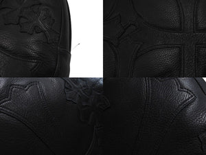 新品同様 CHROME HEARTS クロムハーツ マルチクロスパッチクッション インテリア リバーシブル レザー 牛革 中古 4c076093