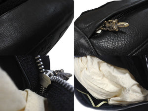 新品同様 CHROME HEARTS クロムハーツ マルチクロスパッチクッション インテリア リバーシブル レザー 牛革 中古 4c076093