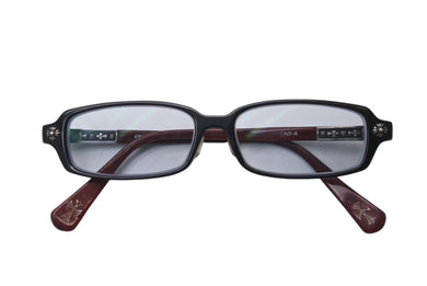 CHROME HEARTS クロムハーツ SPREAD-A メガネ ブラック レッド プラスチック 小物 スクエア シルバー925 52☐15₋140 美品 中古 4c076120