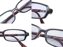 Load image into Gallery viewer, CHROME HEARTS クロムハーツ SPREAD-A メガネ ブラック レッド プラスチック 小物 スクエア シルバー925 52☐15₋140 美品 中古 4c076120