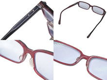 Load image into Gallery viewer, CHROME HEARTS クロムハーツ SPREAD-A メガネ ブラック レッド プラスチック 小物 スクエア シルバー925 52☐15₋140 美品 中古 4c076120