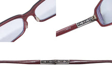 Load image into Gallery viewer, CHROME HEARTS クロムハーツ SPREAD-A メガネ ブラック レッド プラスチック 小物 スクエア シルバー925 52☐15₋140 美品 中古 4c076120