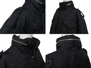 極美品 A BATHING APE アベイシングエイプ ダウンジャケット GORE-TEX カモ柄 ブラック ポリエステル サイズXL 中古 4c076121 