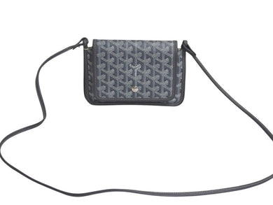 極美品 GOYARD ゴヤール プリュメ ポーチウォレット ショルダーバッグ PLUMETPMLTY51CL51P グレー シルバー金具 中古 4c076127