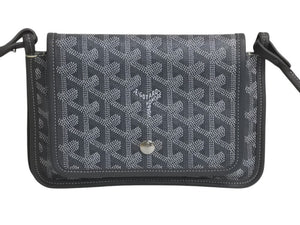 極美品 GOYARD ゴヤール プリュメ ポーチウォレット ショルダーバッグ PLUMETPMLTY51CL51P グレー シルバー金具 中古 4c076127