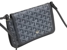 Load image into Gallery viewer, 極美品 GOYARD ゴヤール プリュメ ポーチウォレット ショルダーバッグ PLUMETPMLTY51CL51P グレー シルバー金具 中古 4c076127