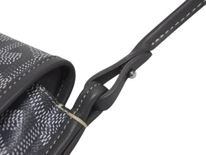 極美品 GOYARD ゴヤール プリュメ ポーチウォレット ショルダーバッグ PLUMETPMLTY51CL51P グレー シルバー金具 中古 4c076127