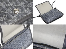Load image into Gallery viewer, 極美品 GOYARD ゴヤール プリュメ ポーチウォレット ショルダーバッグ PLUMETPMLTY51CL51P グレー シルバー金具 中古 4c076127