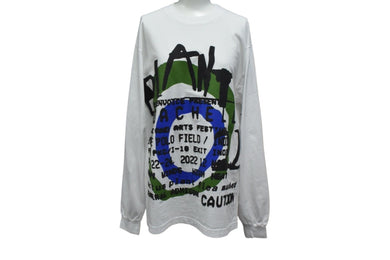 新品未使用品 CPFM シーピーエフエム COACHELLA コーチェラ コラボ 長袖Ｔシャツ 発泡プリント ホワイト コットン サイズS 中古
