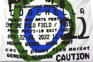 新品未使用品 CPFM シーピーエフエム COACHELLA コーチェラ コラボ 長袖Ｔシャツ 発泡プリント ホワイト コットン サイズS 中古