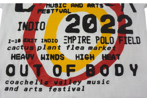 新品未使用品 CPFM シーピーエフエム COACHELLA コーチェラ コラボ 長袖Ｔシャツ 発泡プリント ホワイト コットン サイズS 中古