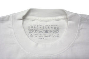 新品未使用品 CPFM シーピーエフエム COACHELLA コーチェラ コラボ 長袖Ｔシャツ 発泡プリント ホワイト コットン サイズS 中古