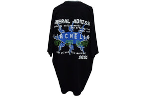 極美品 CPFM シーピーエフエム COACHELLA コーチェラ コラボ 半袖Ｔシャツ 発泡プリント ブラック コットン サイズXL 中古 4c076136