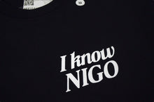 Load image into Gallery viewer, HUMAN MADE ヒューマンメイド I KNOW NIGO 半袖Tシャツ 3EE70A1B ブラック ホワイト グリーン イエロー サイズM 美品 中古 4c076140