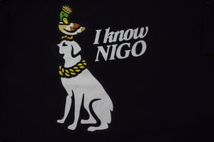まだ未使用品 Human Made x I Know NIGO ヒューマンメイド 半袖Ｔシャツ ブラック コットン サイズXL 中古 4c076142 