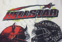 Load image into Gallery viewer, 新品未使用 HELLSTAR ヘルスター WAR READY ウォーレディ 半袖Tシャツ コットン クリーム レッド グリーン サイズL 中古 4c076160