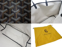 画像をギャラリービューアに読み込む, 新品未使用 GOYARD ゴヤール サンルイPM バッグ トートバッグ STLOUIPMLTY01CL01P ブラック PVC レザー 中古 4c076168