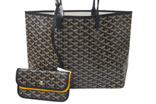 画像をギャラリービューアに読み込む, 新品未使用 GOYARD ゴヤール サンルイPM バッグ トートバッグ STLOUIPMLTY01CL01P ブラック PVC レザー 中古 4c076168