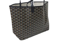 画像をギャラリービューアに読み込む, 新品未使用 GOYARD ゴヤール サンルイPM バッグ トートバッグ STLOUIPMLTY01CL01P ブラック PVC レザー 中古 4c076168