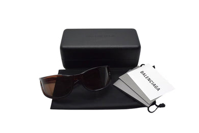 新品同様 BALENCIAGA バレンシアガ サングラス アイウェア BB0124S 005 サイズ72□17-110 クリアブラウン 中古 4c076171