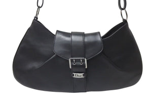 CHRISTIAN DIOR クリスチャンディオール ストリートシックライン ワンショルダーバッグ BO B 0042 レザー ブラック 美品 中古 4c076172
