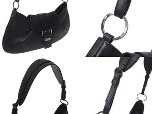 CHRISTIAN DIOR クリスチャンディオール ストリートシックライン ワンショルダーバッグ BO B 0042 レザー ブラック 美品 中古 4c076172