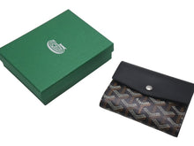 画像をギャラリービューアに読み込む, GOYARD ゴヤール サン ガブリエルウォレット 三つ折り財布 STGABRPMLTY01CL01P ブラック レザー PVC 美品 中古 4c076175