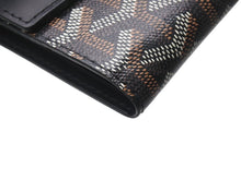 画像をギャラリービューアに読み込む, GOYARD ゴヤール サン ガブリエルウォレット 三つ折り財布 STGABRPMLTY01CL01P ブラック レザー PVC 美品 中古 4c076175
