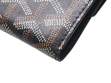 画像をギャラリービューアに読み込む, GOYARD ゴヤール サン ガブリエルウォレット 三つ折り財布 STGABRPMLTY01CL01P ブラック レザー PVC 美品 中古 4c076175