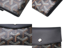 画像をギャラリービューアに読み込む, GOYARD ゴヤール サン ガブリエルウォレット 三つ折り財布 STGABRPMLTY01CL01P ブラック レザー PVC 美品 中古 4c076175